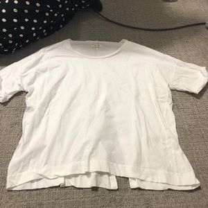 Madewell open back white tee